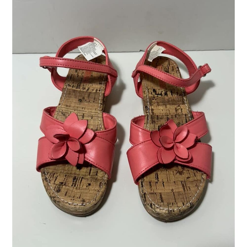 GYMBOREE Outlet Coral Flower Espadrille Wedge Sandals Shoes Girls 1